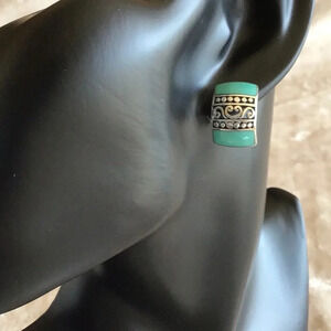 Sterling Silver & Enamel Earrings